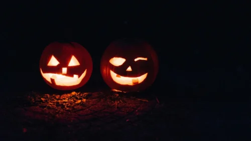 Two Jack'o'lanterns