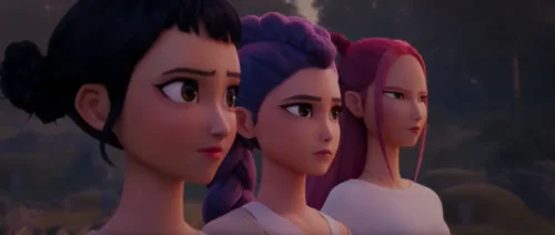 Close-up shot of the trio