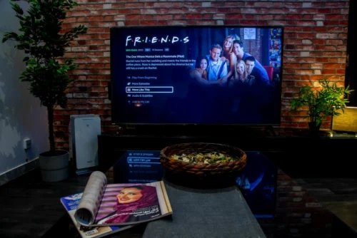 Friends the TV show on a TV