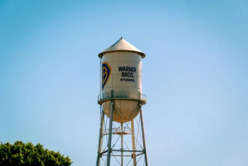 Picture of the iconic Warner Bros Studio water tank