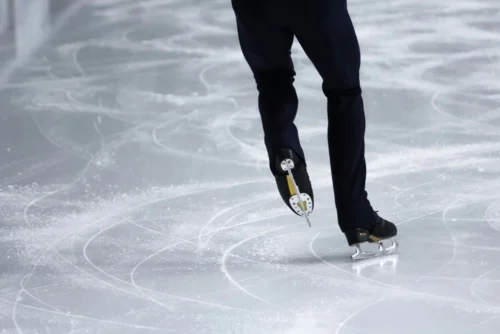 Man figure skating
