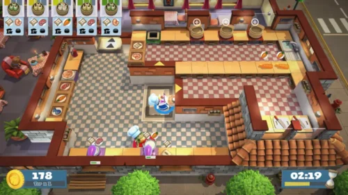 Screenshot of Overcooked 2 gameplay